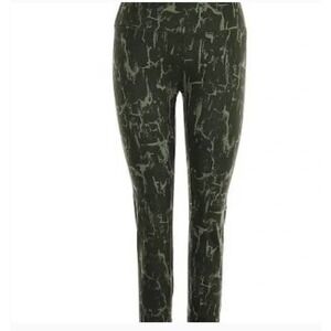 Zobha Ultra High Rise Legging in Olive Grove Distressed Crackle Size Small